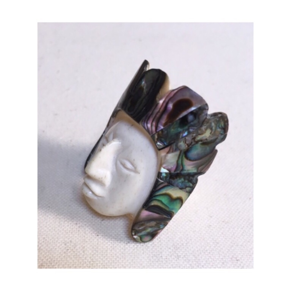 ▫️Bone + Abalone▫️Men’s Ring